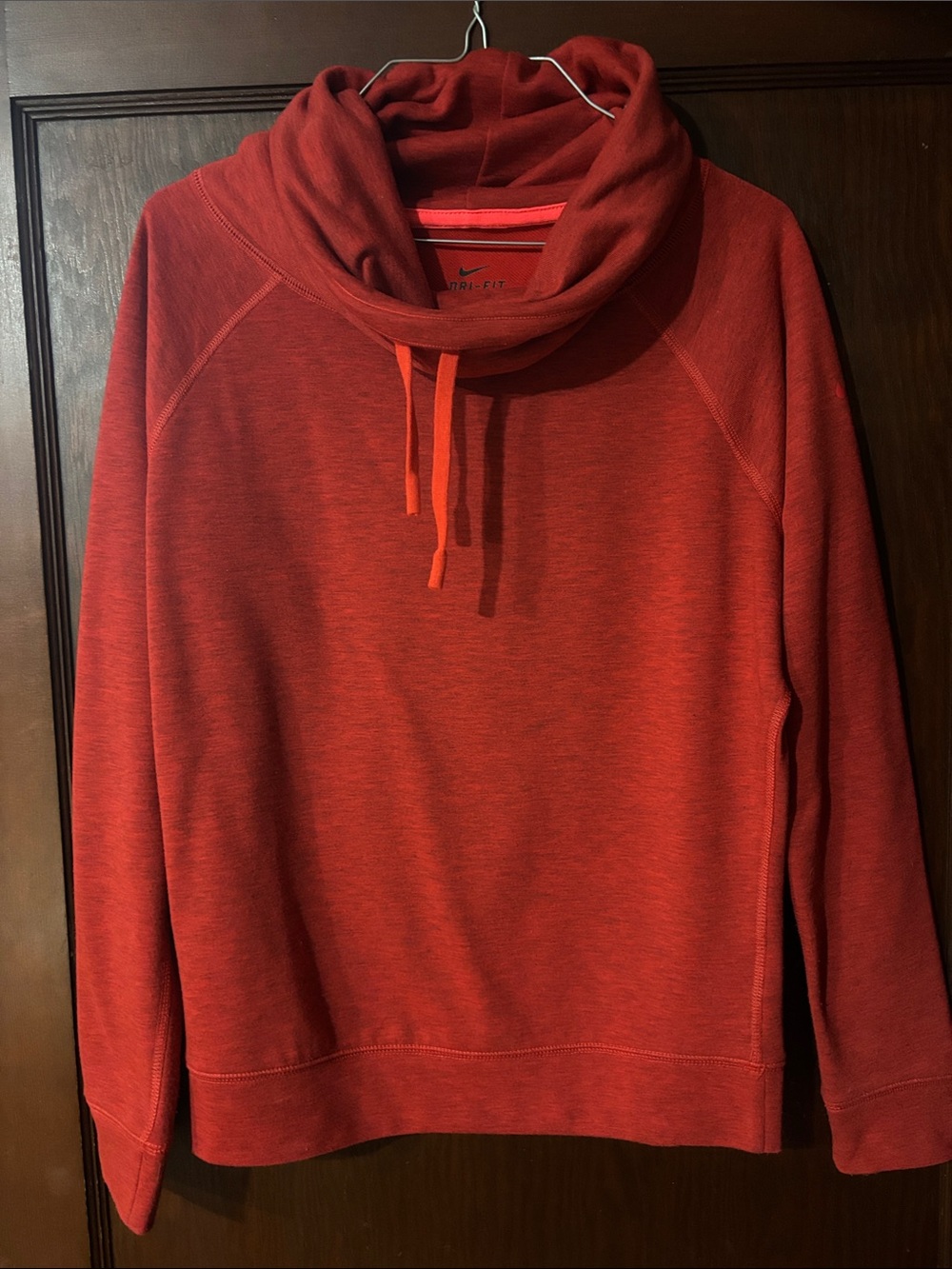Nike Women’s Red Cowl-Neck Pullover Sweater